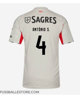 Günstige Benfica Antonio Silva #4 Auswärtstrikot 2025-26 Kurzarm